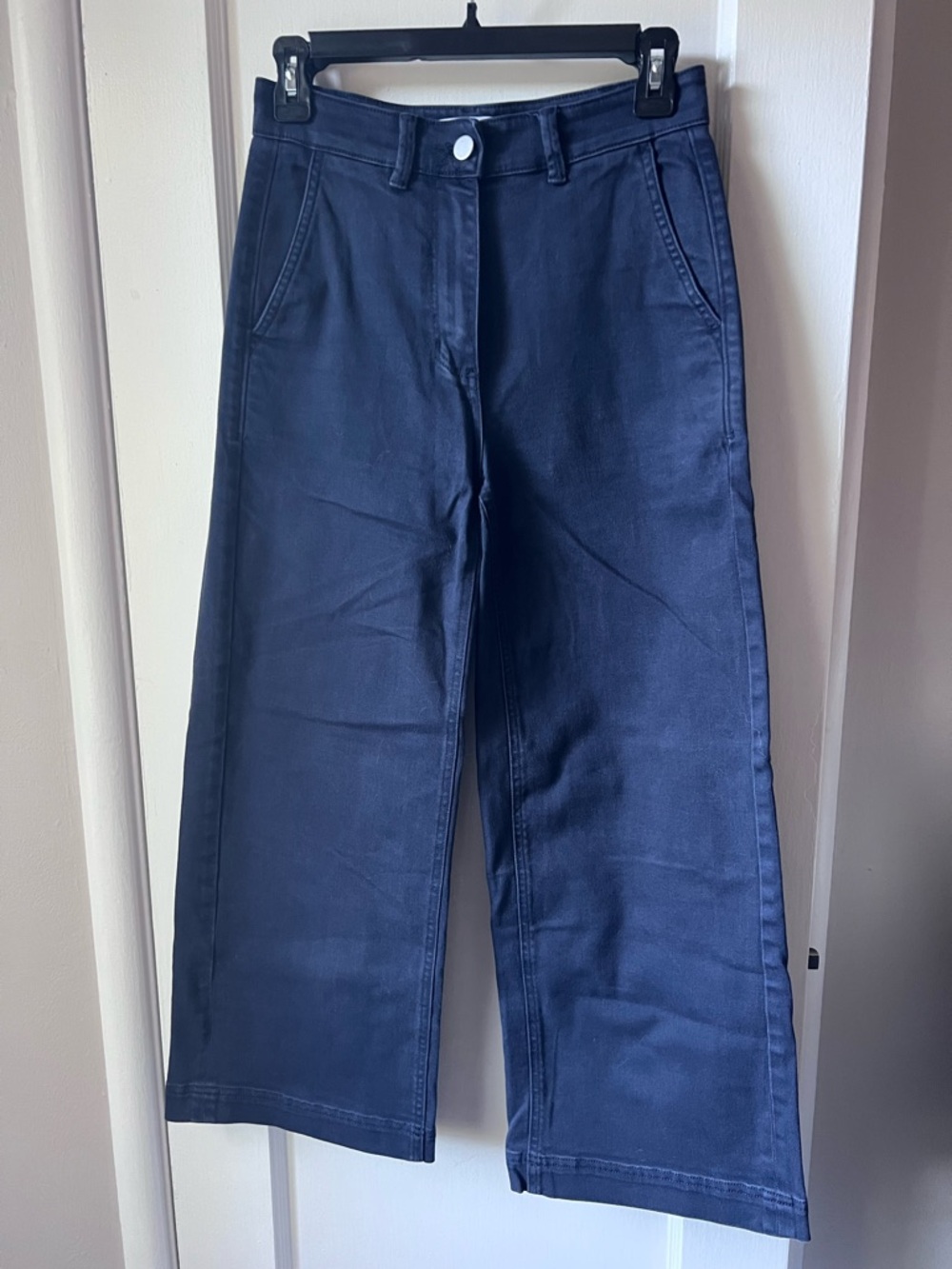 Everlane Navy Wide-Leg Crop